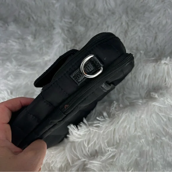 CYNTHIA ROWLEY Black Nylon Zelda Crossbody With Love Strap - Picture 16 of 16